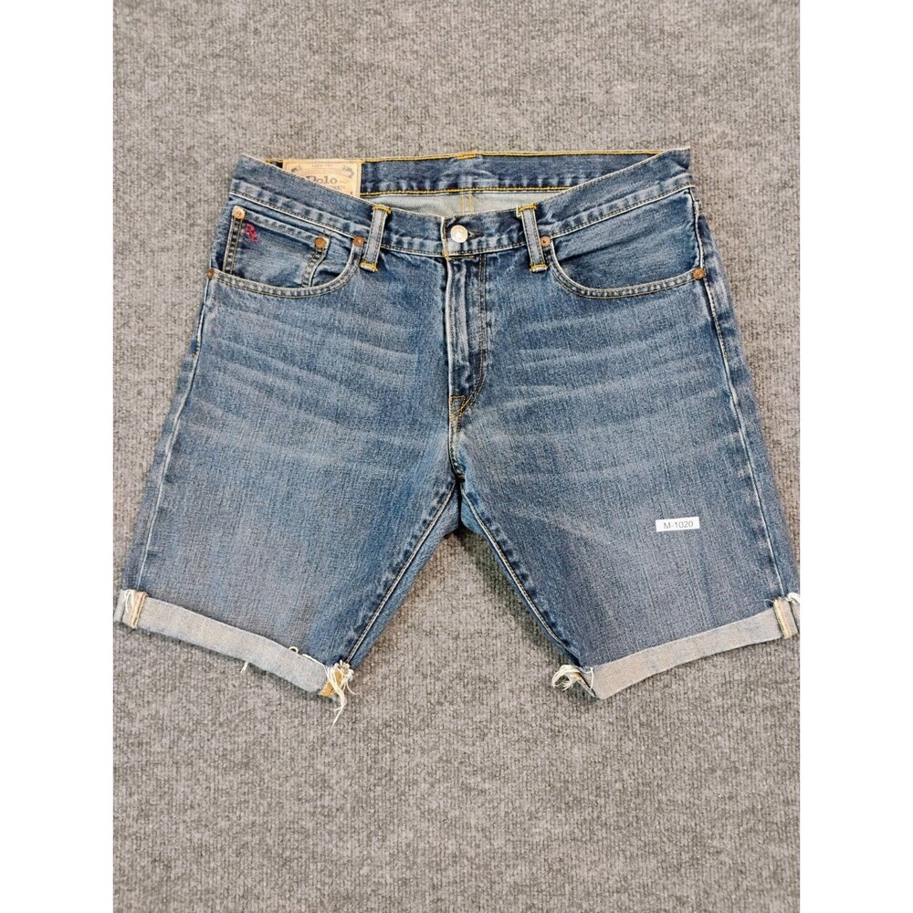 Polo Ralph Lauren Denim Cutoff Shorts Womens 31 Blue Cuffed Distressed
